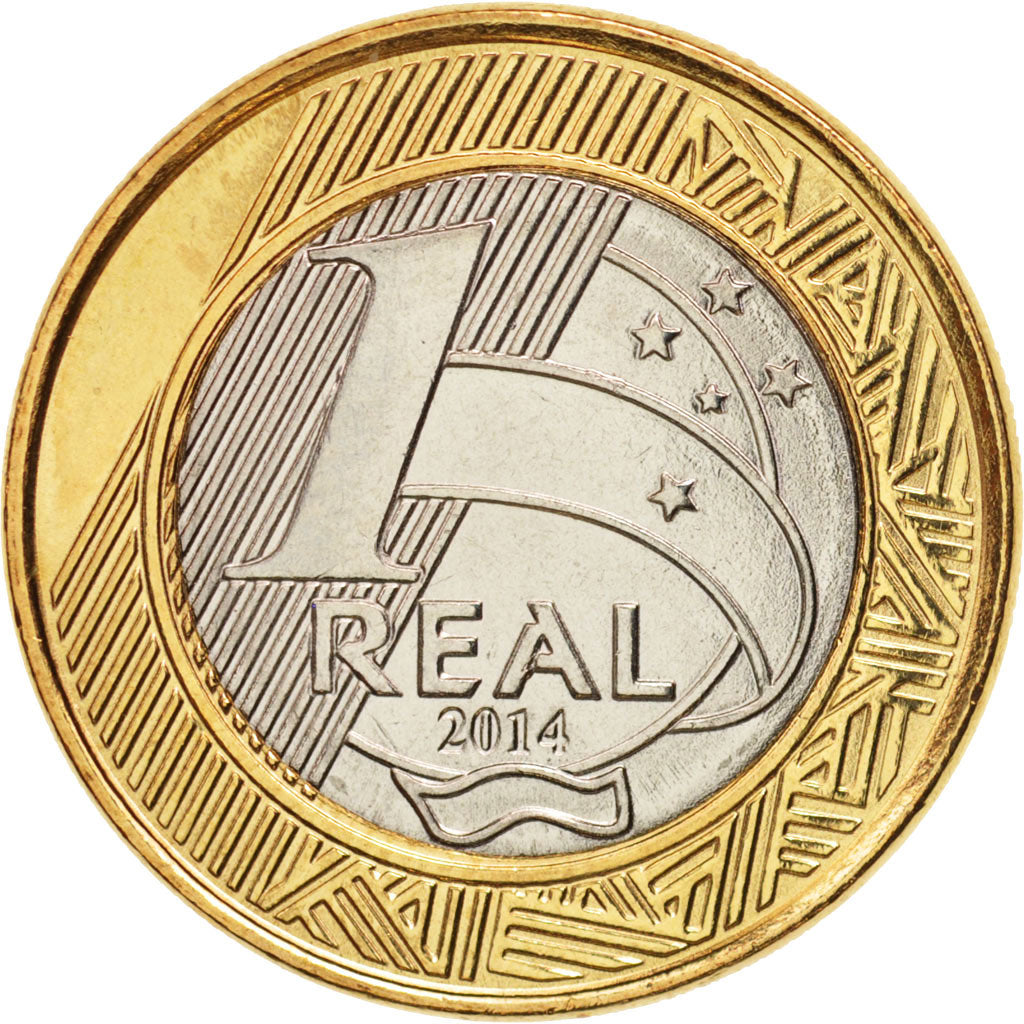 Moneda, Brasil, Real, 2014, SC, Bimetálico
