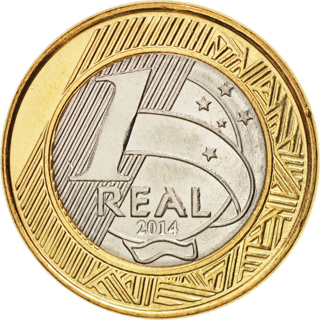Moneda, Brasil, Real, 2014, SC, Bimetálico