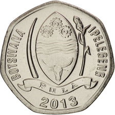 Munten, Botswana, 5 Thebe, 2013, UNC-, Copper Plated Steel