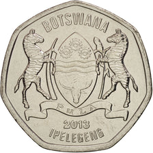 Moneda, Botsuana, 25 Thebe, 2013, SC, Cobre chapado en acero