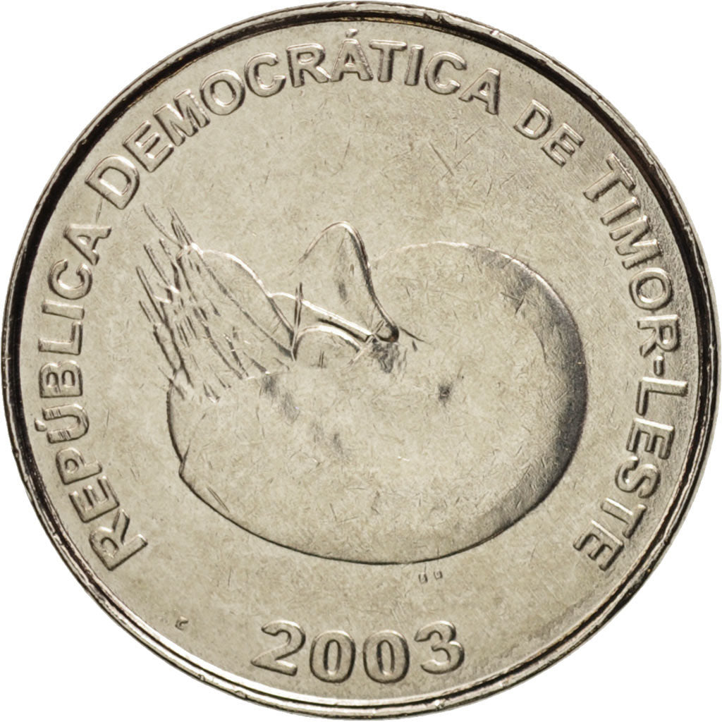EAST TIMOR, Centavo, 2003, Lisbon, UNZ, Nickel Clad Steel, KM:1