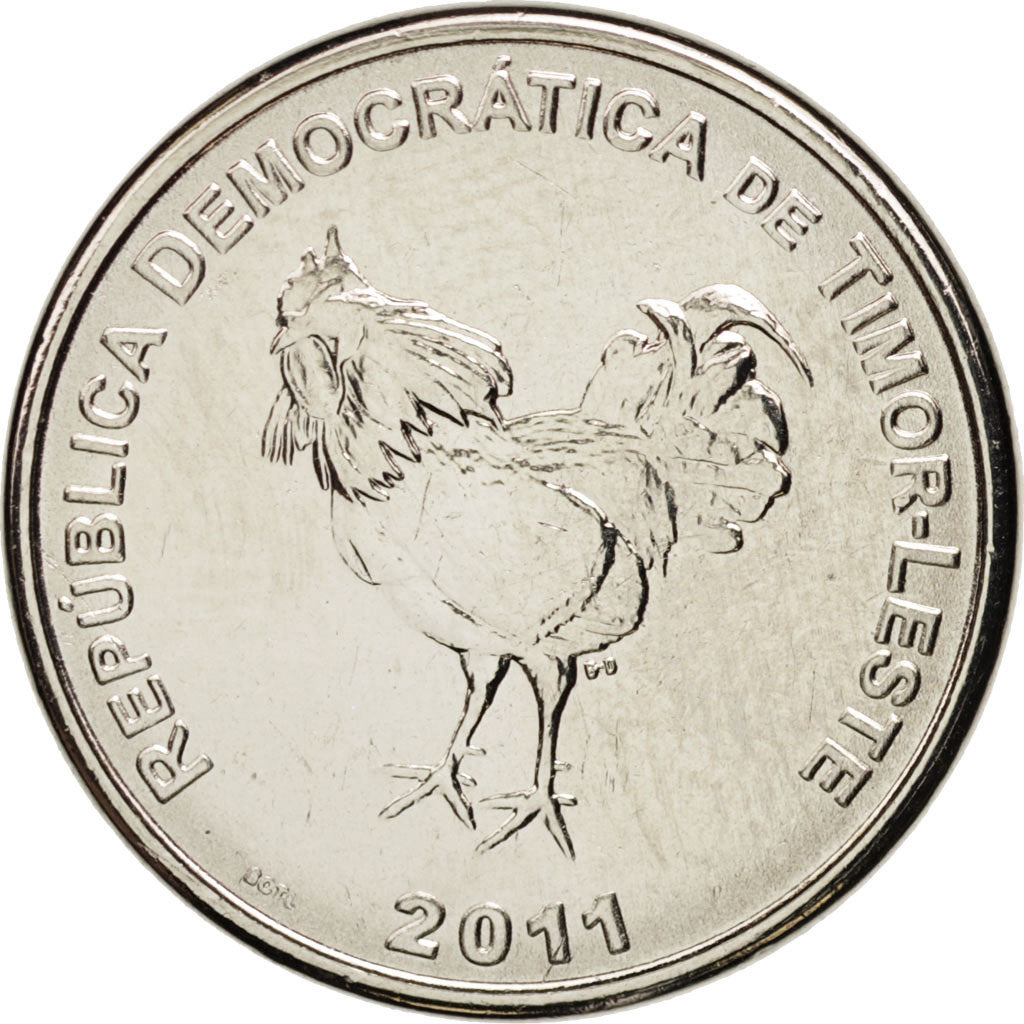 TIMOR EAST, 10 Centavos, 2011, Lisbon, SPL, Acciaio ricoperto in nichel, KM:3