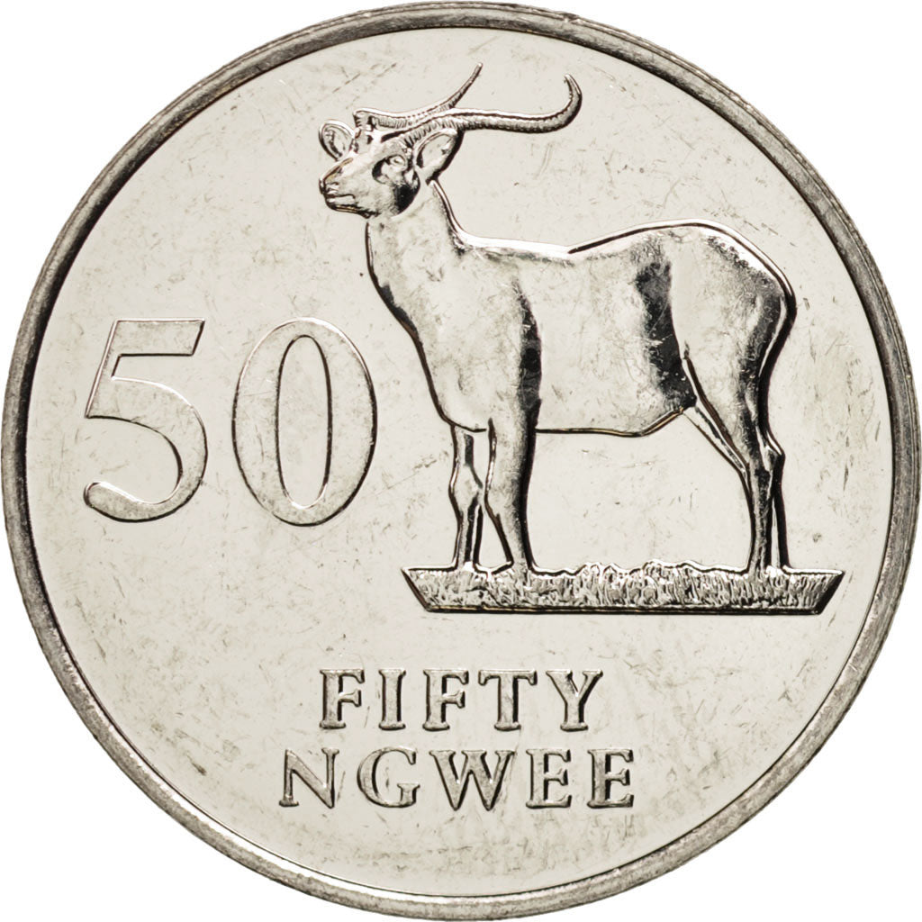 Monnaie, Zambie, 50 Ngwee, 1992, SUP+, Nickel plated steel, KM:30