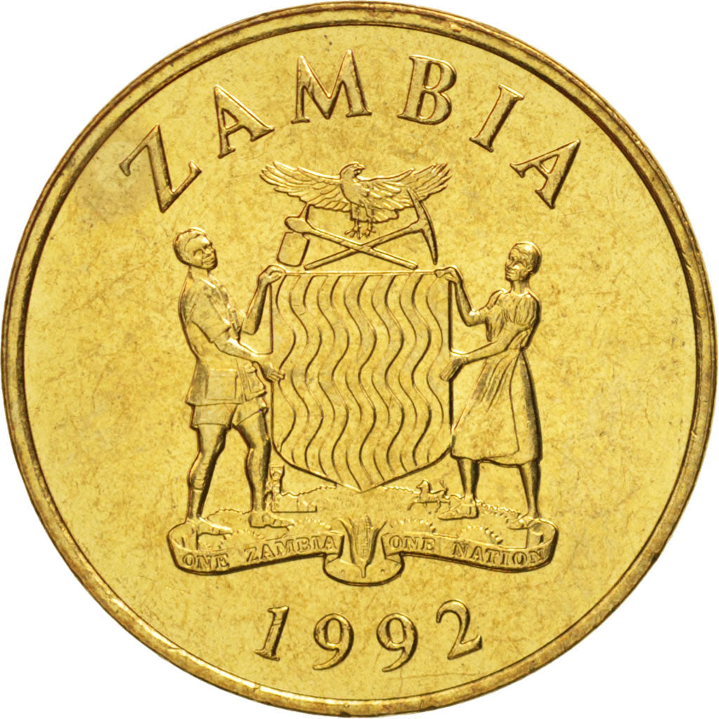 Moneda, Zambia, Kwacha, 1992, SC, Latón, KM:38