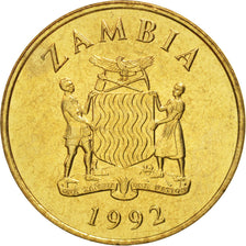 Monnaie, Zambie, Kwacha, 1992, SPL, Laiton, KM:38