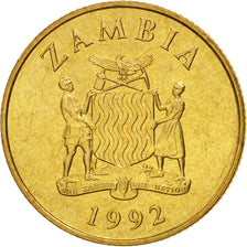Moneta, Zambia, 5 Kwacha, 1992, SPL, Ottone, KM:31