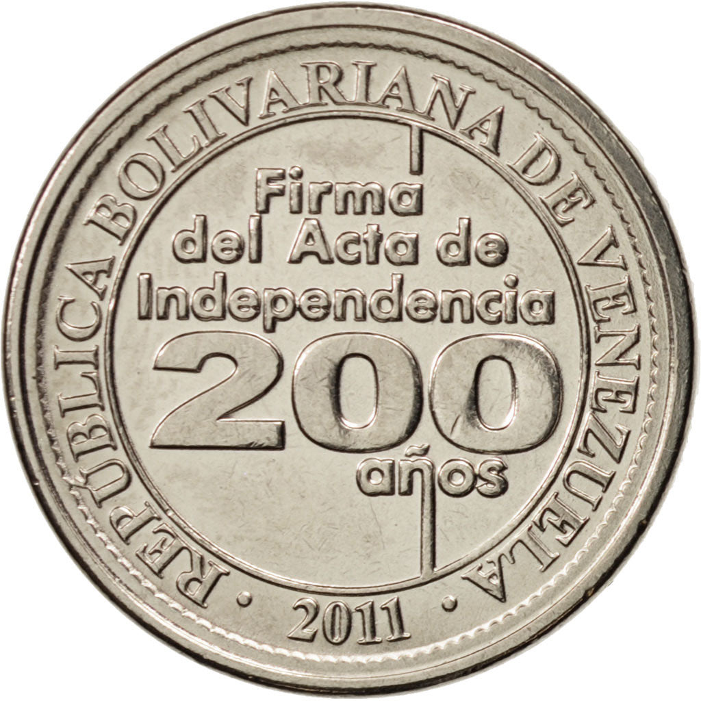 Munten, Venezuela, 25 Centimos, 2011, UNC-, Nickel Clad Steel