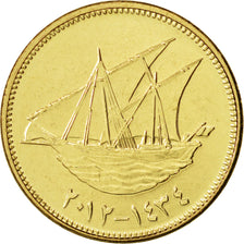 Coin, Kuwait, 10 Fils, 2012, MS(63), Nickel-brass