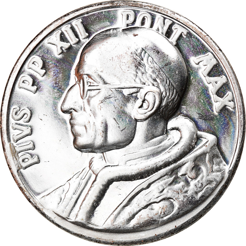 Vatican, Medal, Le Pape Pie XII, Religions & beliefs, MS(60-62), Silvered bronze