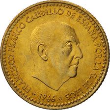 Spain, Francisco Franco, caudillo, Peseta, 1975, MS(63), Aluminum-Bronze, KM:796