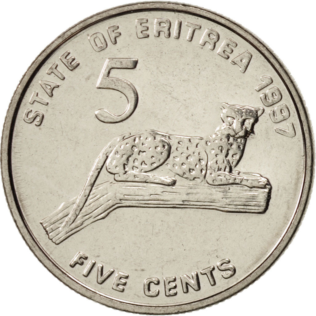 Eritrea, 5 Cents, 1997, UNZ, Nickel Clad Steel, KM:44