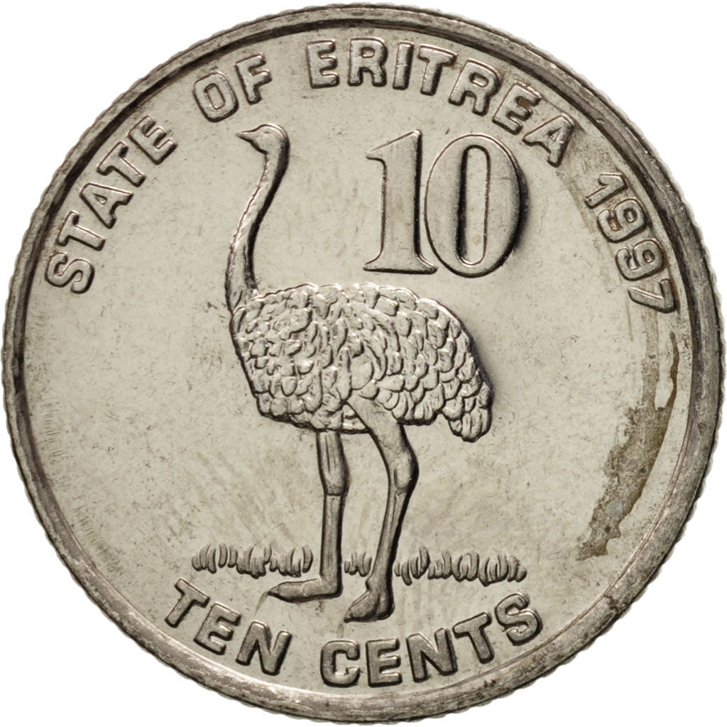 Eritrea, 10 Cents, 1997, UNZ, Nickel Clad Steel, KM:45
