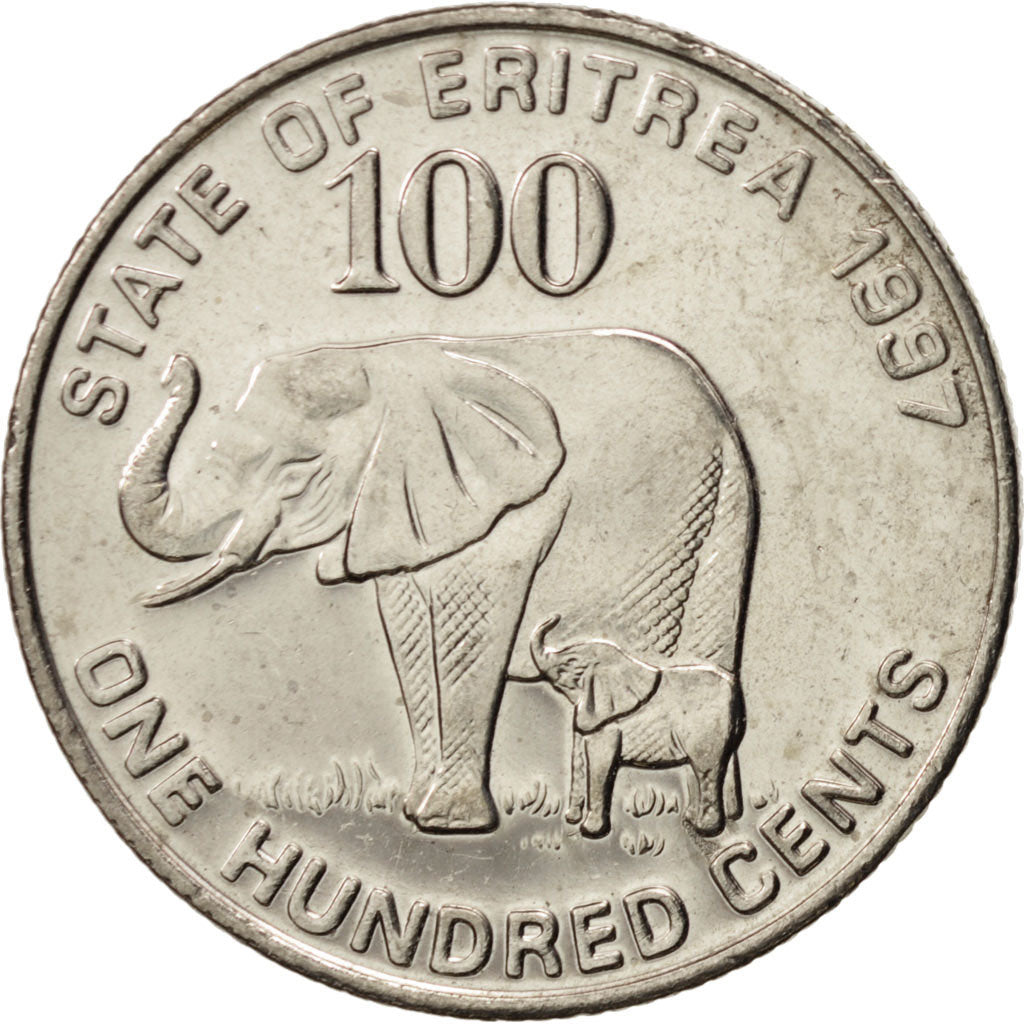 Eritrea, 100 Cents, 1997, UNZ, Nickel Clad Steel, KM:48