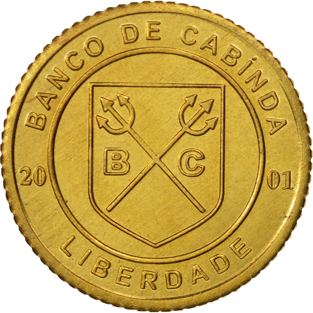 CABINDA, 5 Centavos, 2001, UNZ, Brass, KM:2