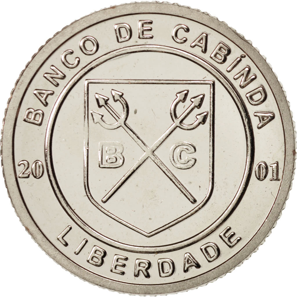 CABINDA, 10 Centavos, 2001, MS(63), Copper-Nickel Clad Copper, KM:3