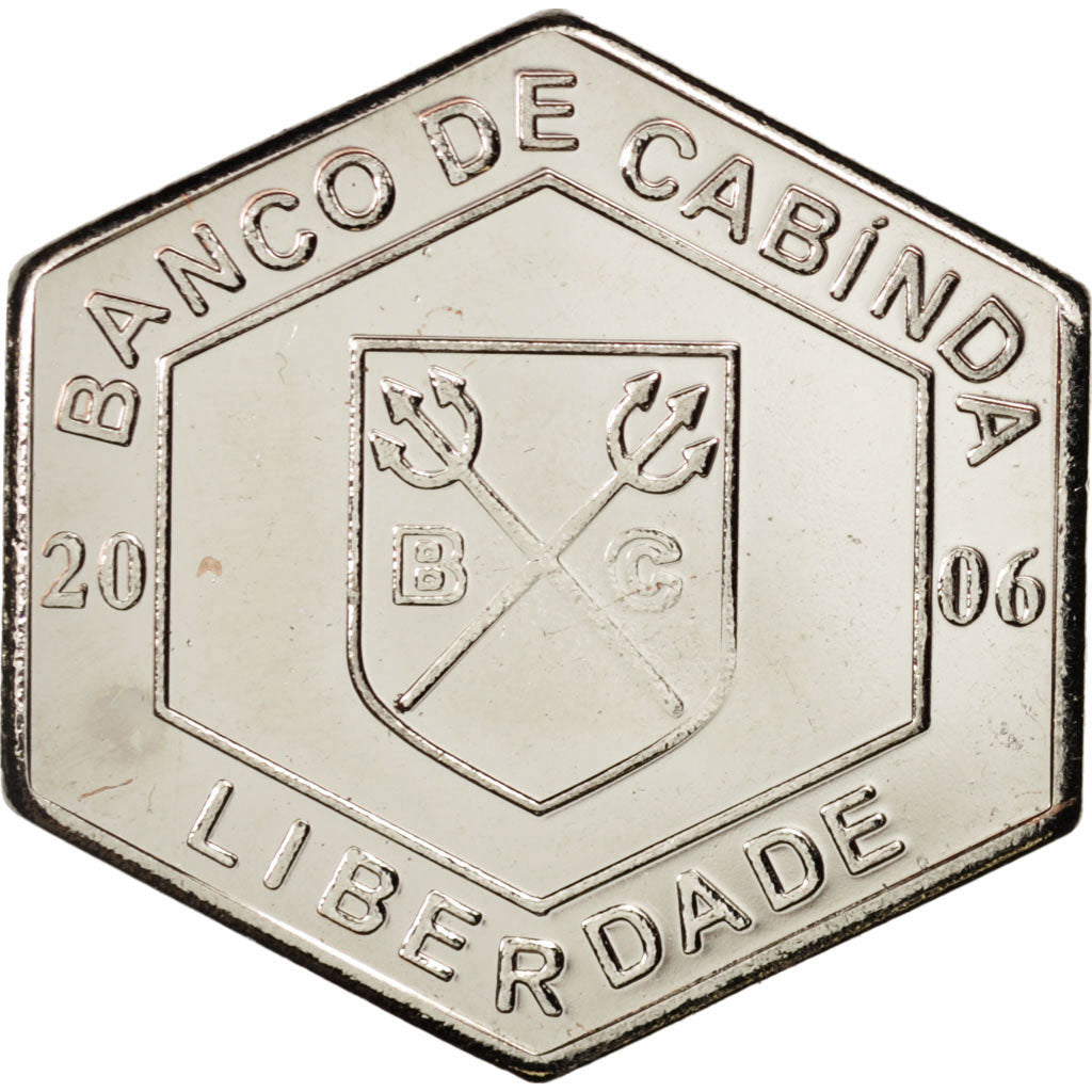 CABINDA, 25 Centavos, 2006, SPL, Acciaio ricoperto in nichel, KM:12