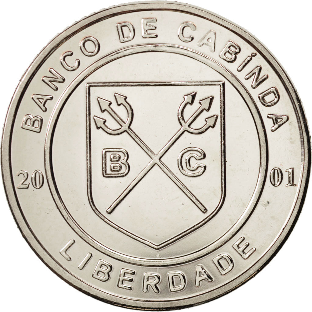 Moneda, CABINDA, 50 Centavos, 2001, SC, Cobre - níquel recubierto de cobre