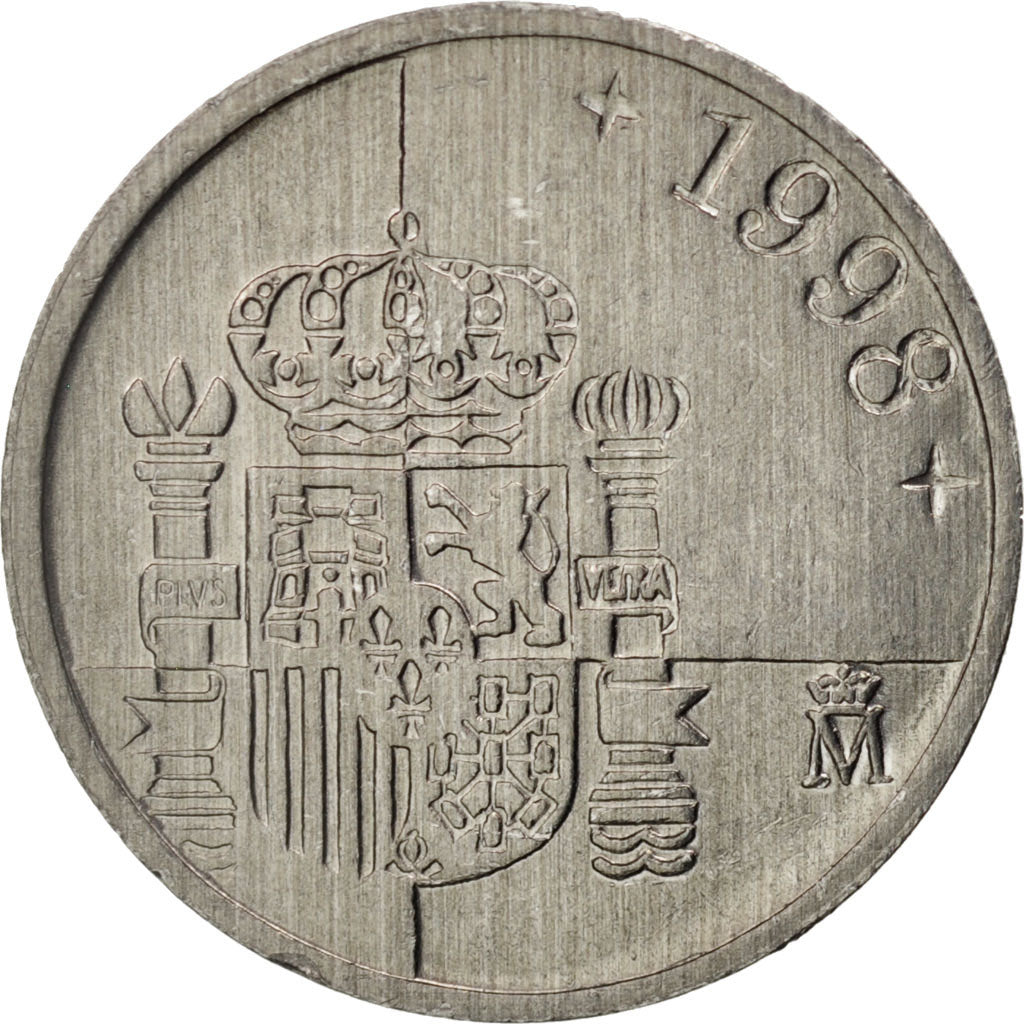 Munten, Spanje, Juan Carlos I, Peseta, 1998, UNC-, Aluminium, KM:832