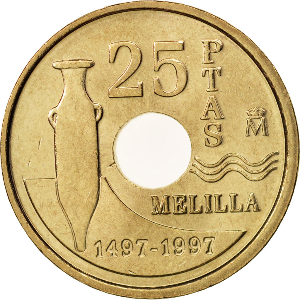 Espagne, Juan Carlos I, 25 Pesetas, 1997, Madrid, SPL, Aluminum-Bronze, KM:983