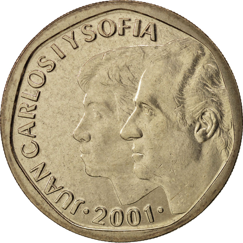 Spanien, Juan Carlos I, 500 Pesetas, 2001, UNZ, Aluminum-Bronze, KM:924