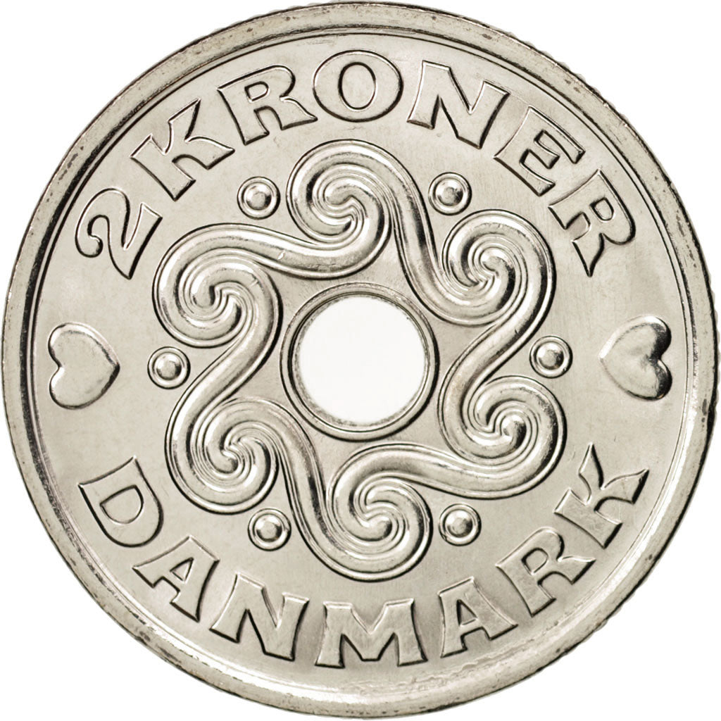 Denmark, 2 Kroner, 2014, MS(63), Copper-nickel