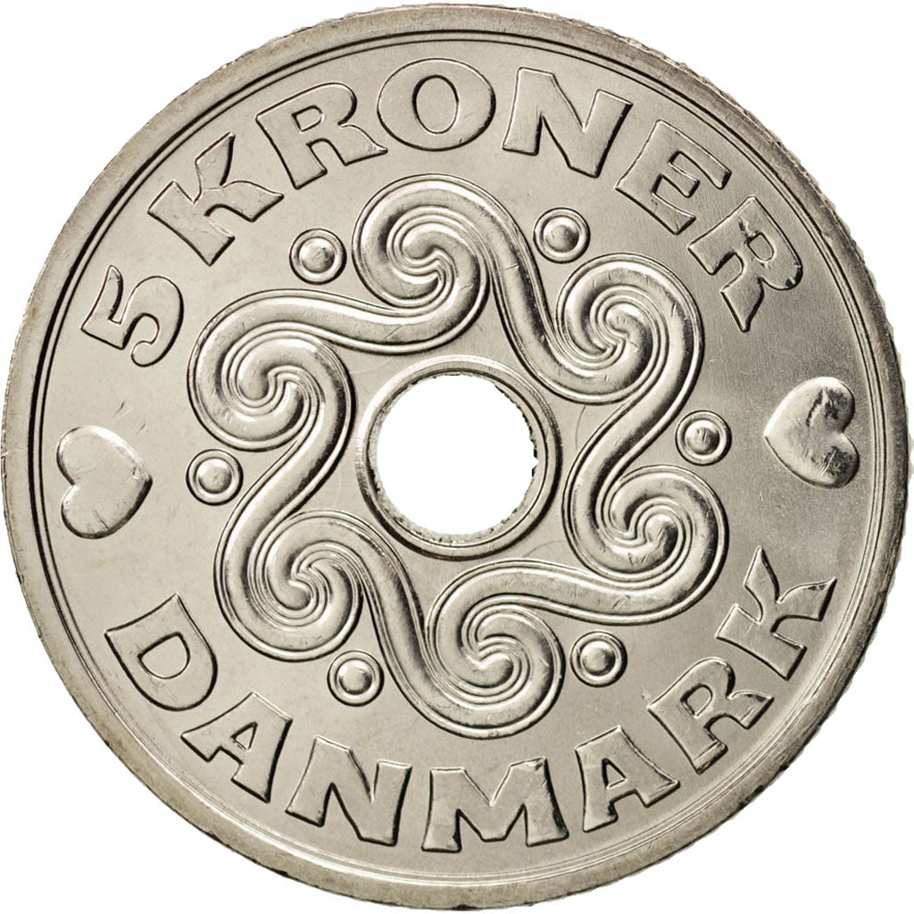 Munten, Denemarken, 5 Kroner, 2014, UNC-, Copper-nickel