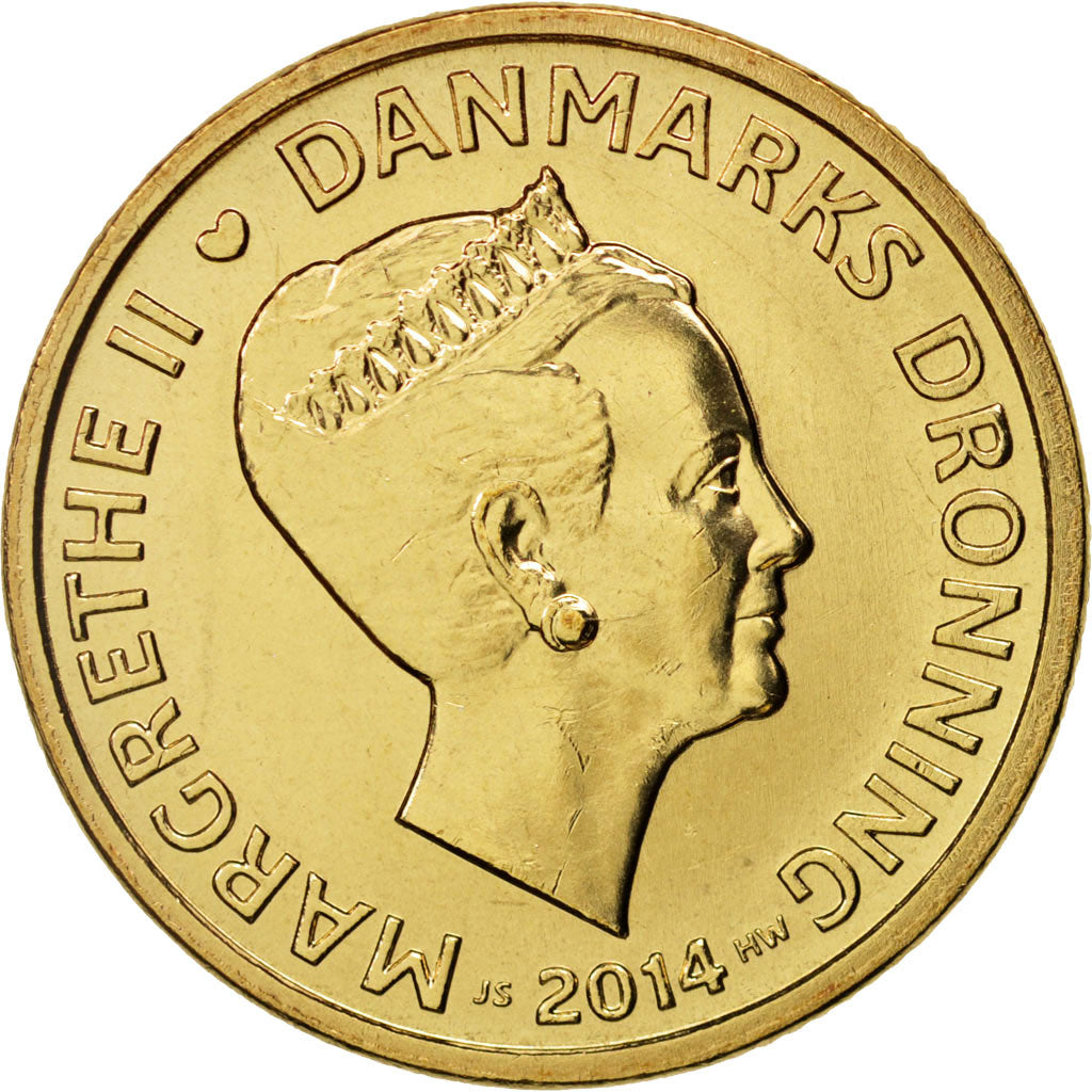 Denmark, 20 Kroner, 2014, MS(63), Aluminum-Bronze