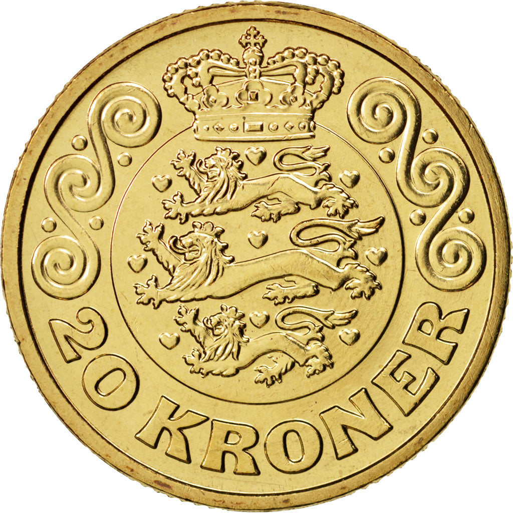 Denmark, 20 Kroner, 2014, MS(63), Aluminum-Bronze