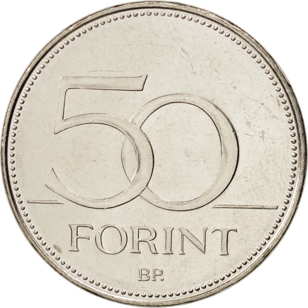 Hungary, 50 Forint, 2008, Budapest, MS(63), Copper-nickel, KM:697