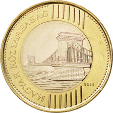 Hungary, 200 Forint, 2011, Budapest, MS(63), Bi-Metallic, KM:826