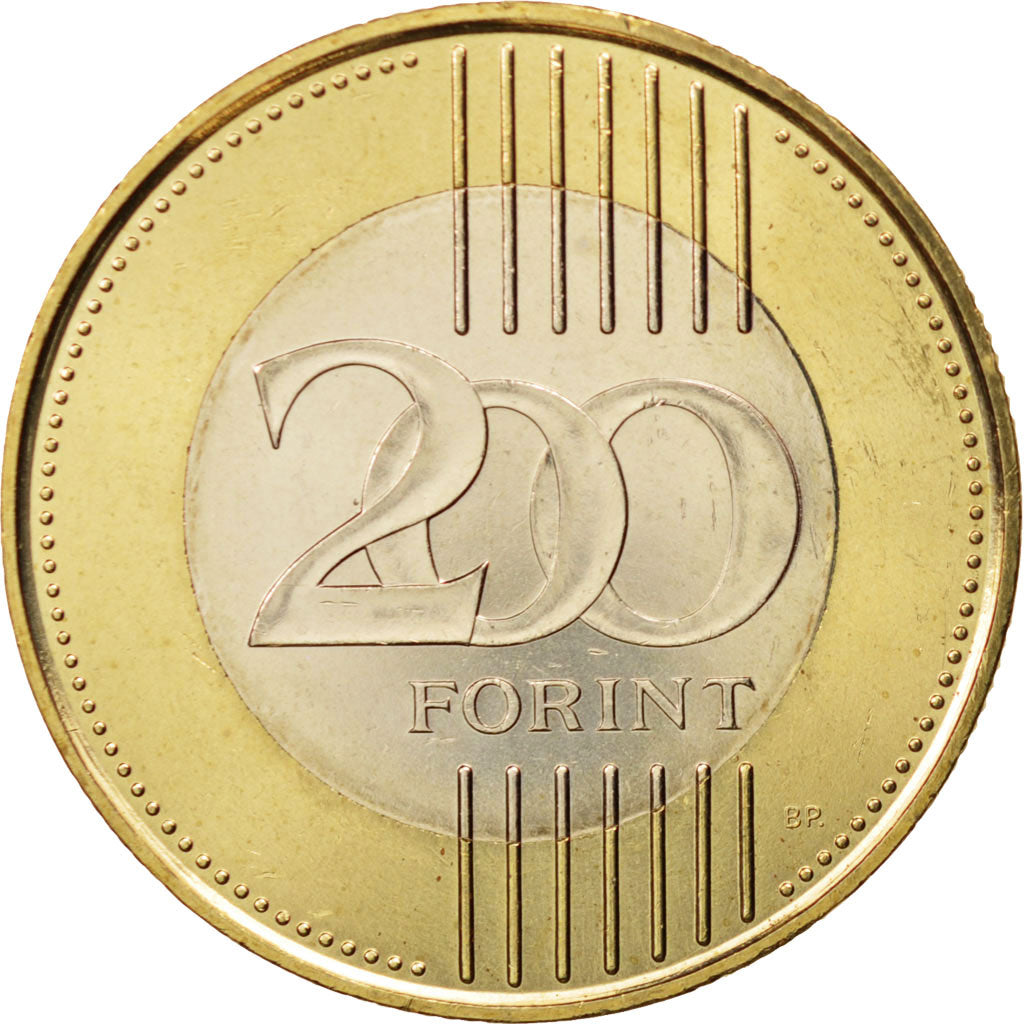 Hungary, 200 Forint, 2011, Budapest, MS(63), Bi-Metallic, KM:826