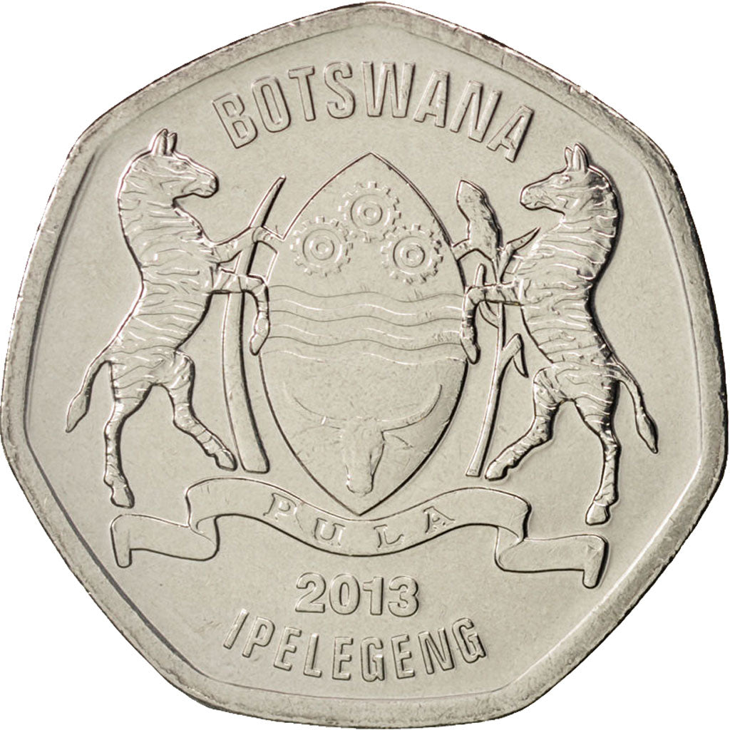 Botswana, 25 Thebe, 2013, MS(63), Nickel plated steel