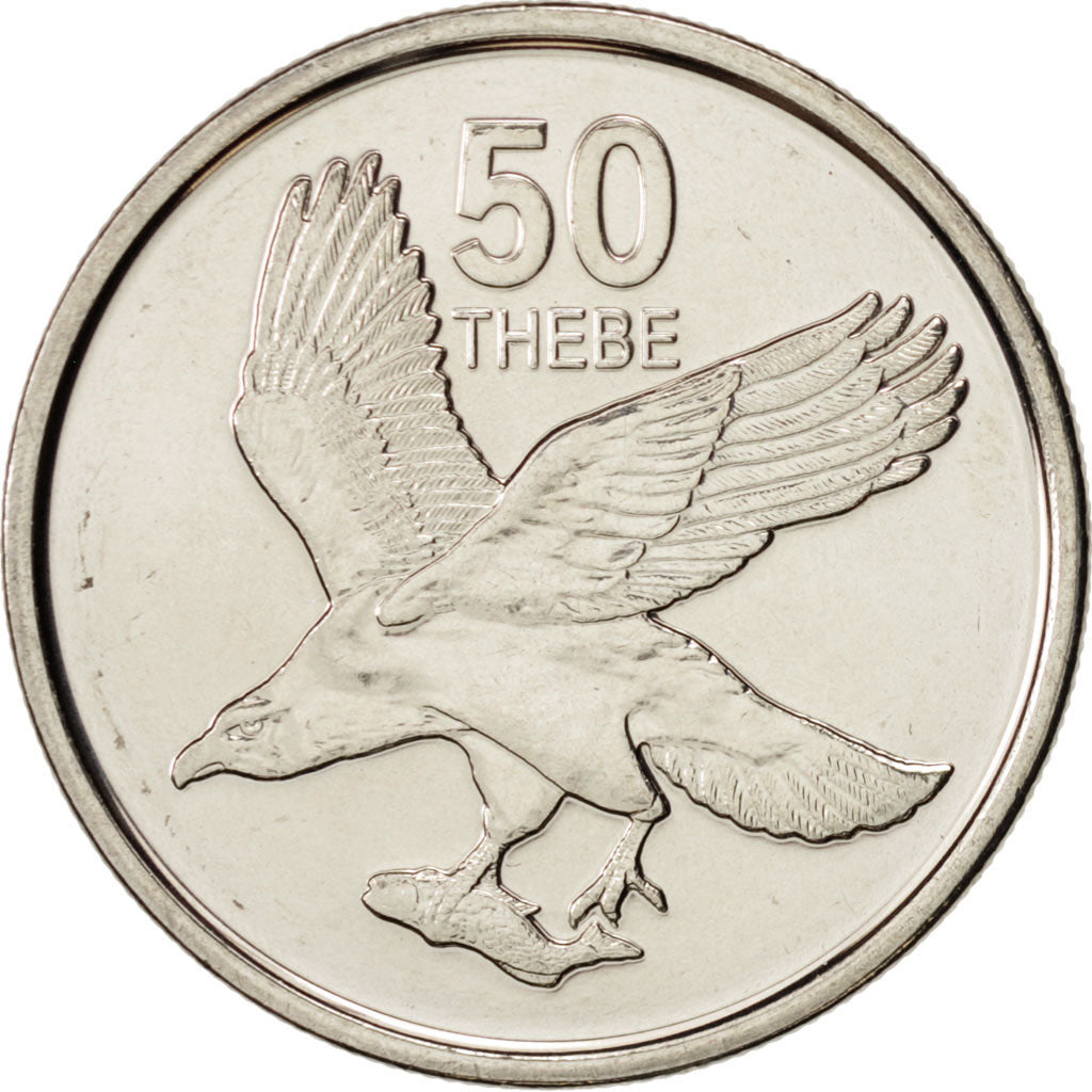 Münze, Botswana, 50 Thebe, 2013, UNZ, Nickel plated steel