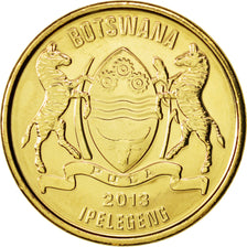 Botswana, Pula, 2013, MS(63), Brass plated steel