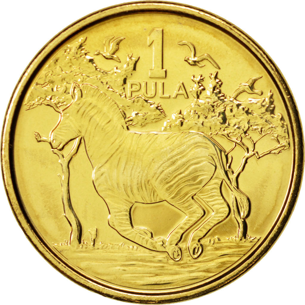 Botswana, Pula, 2013, MS(63), Brass plated steel