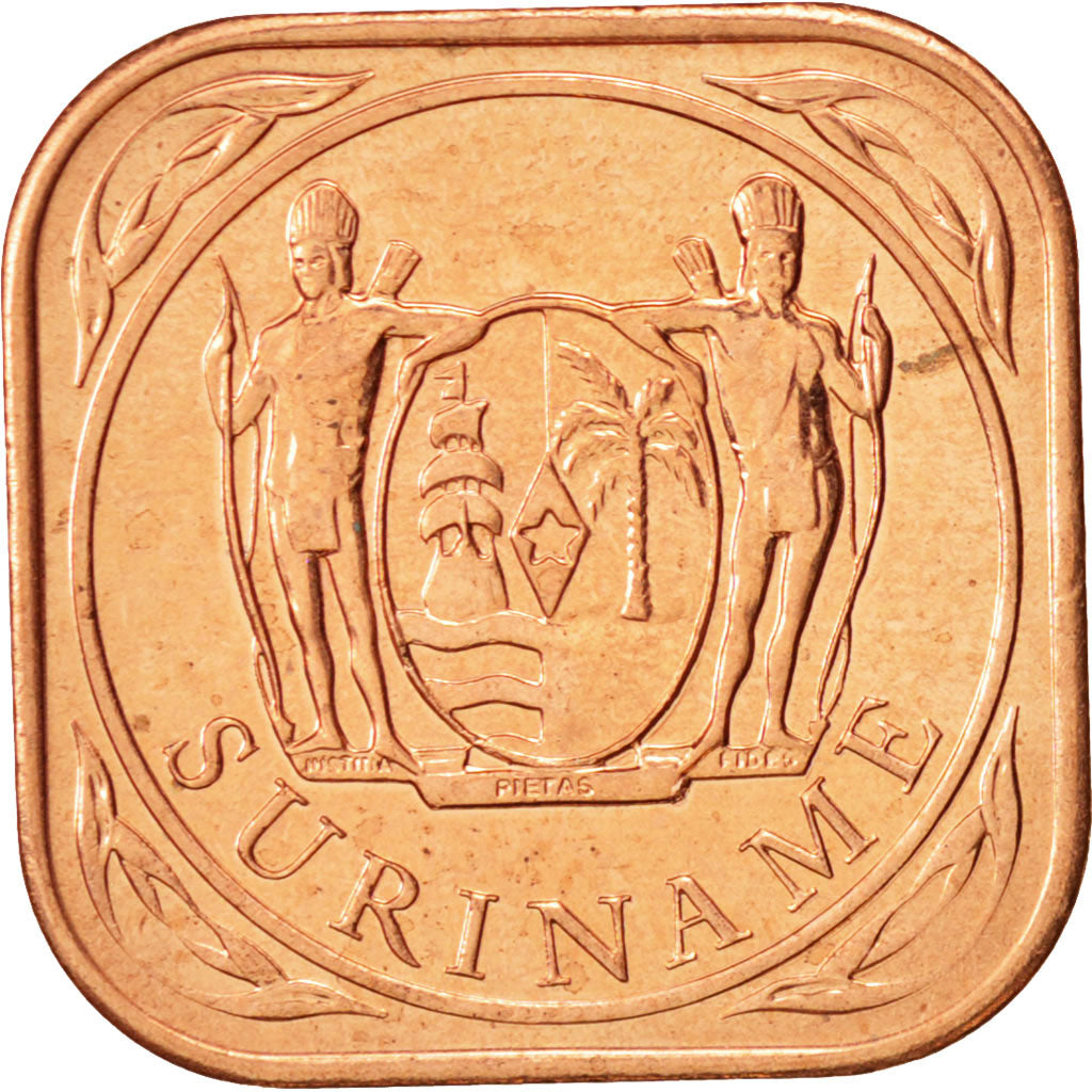 Suriname, 5 Cents, 2012, MS(63), Copper Plated Steel