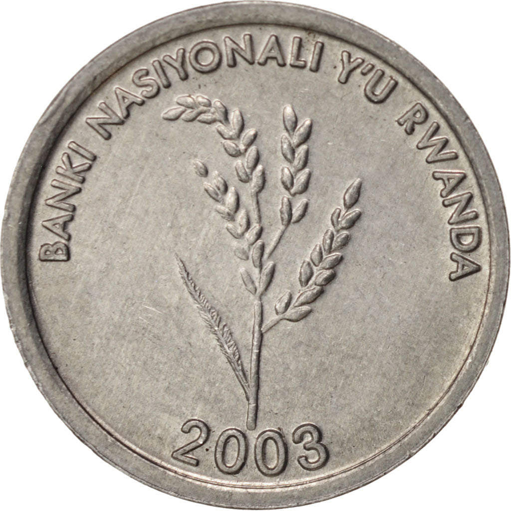 Rwanda, Franc, 2003, AU(55-58), Aluminum, KM:22