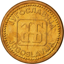 Yugoslavia, Dinar, 1992, MS(63), Brass, KM:149