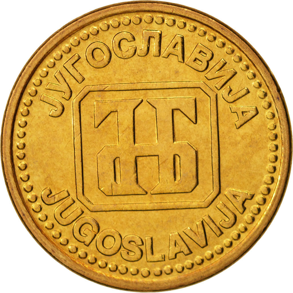 Yugoslavia, 2 Dinara, 1992, MS(63), Brass, KM:150