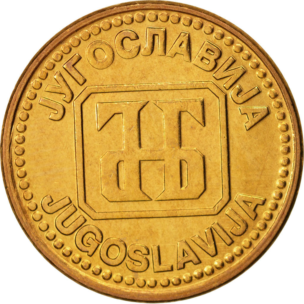 Munten, Joegoslaviëe, 5 Dinara, 1992, UNC-, Tin, KM:151