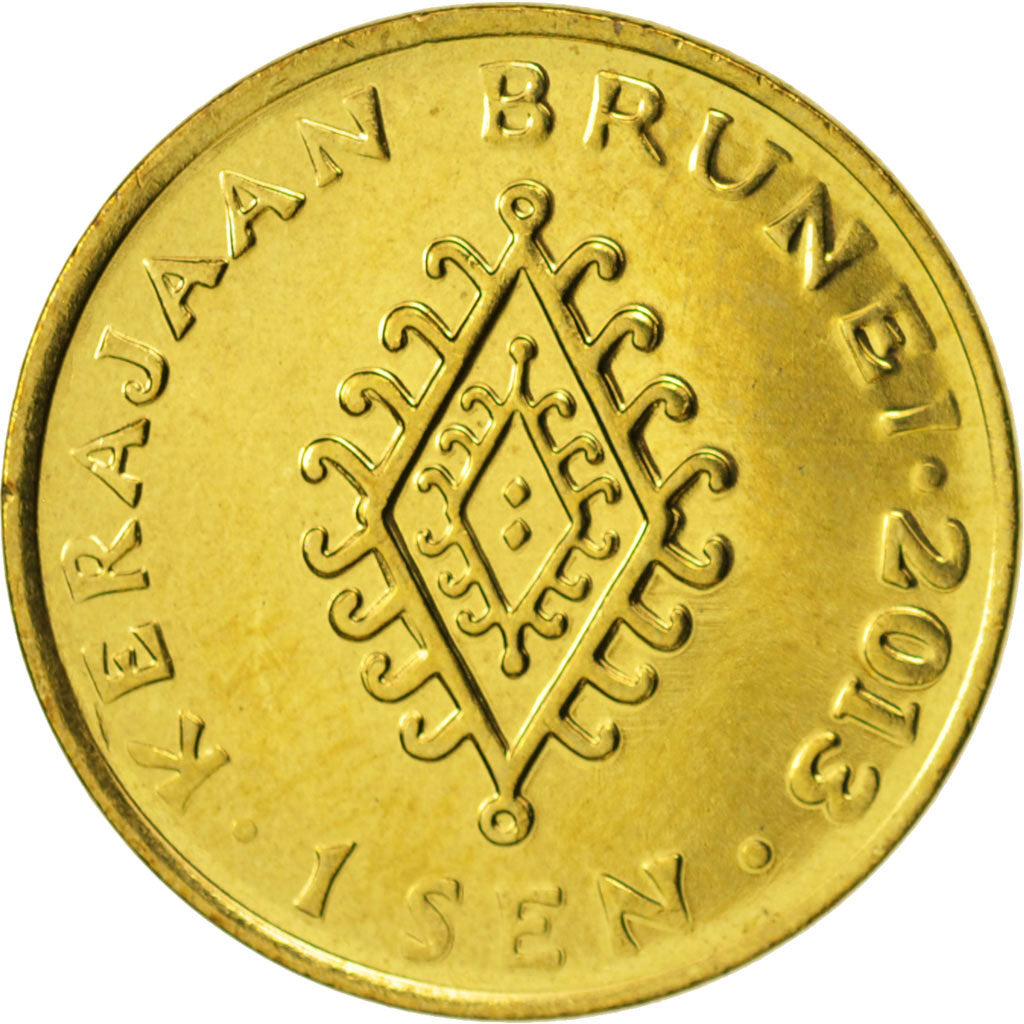 Moneda, BRUNÉI, Cent, 2013, SC, Latón recubierto de acero