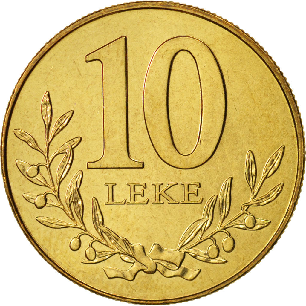 Albania, 10 Lekë, 1996, UNZ, Aluminum-Bronze, KM:77