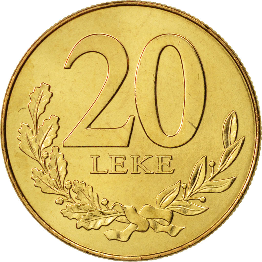 Albania, 20 Leke, 1996, UNZ, Aluminum-Bronze, KM:78