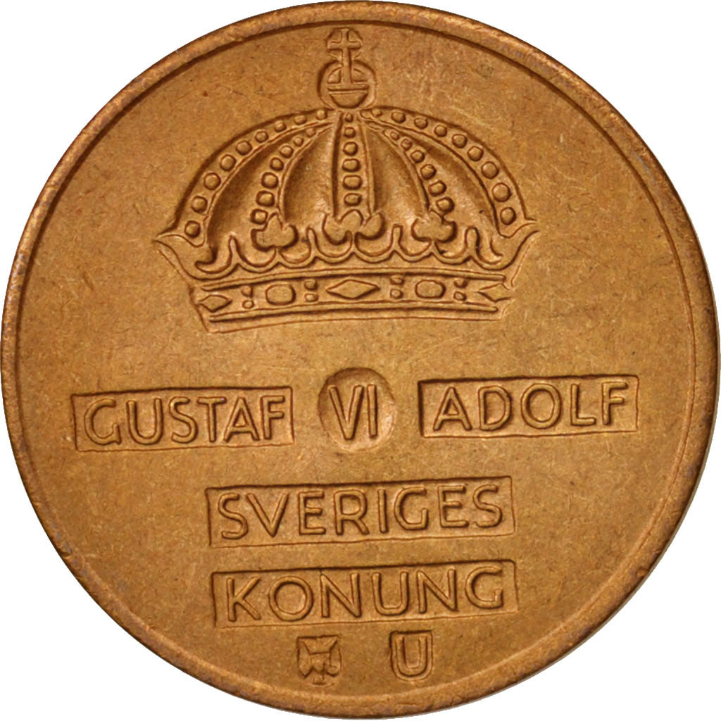 Moneta, Svezia, Gustaf VI, Ore, 1971, SPL, Bronzo, KM:820