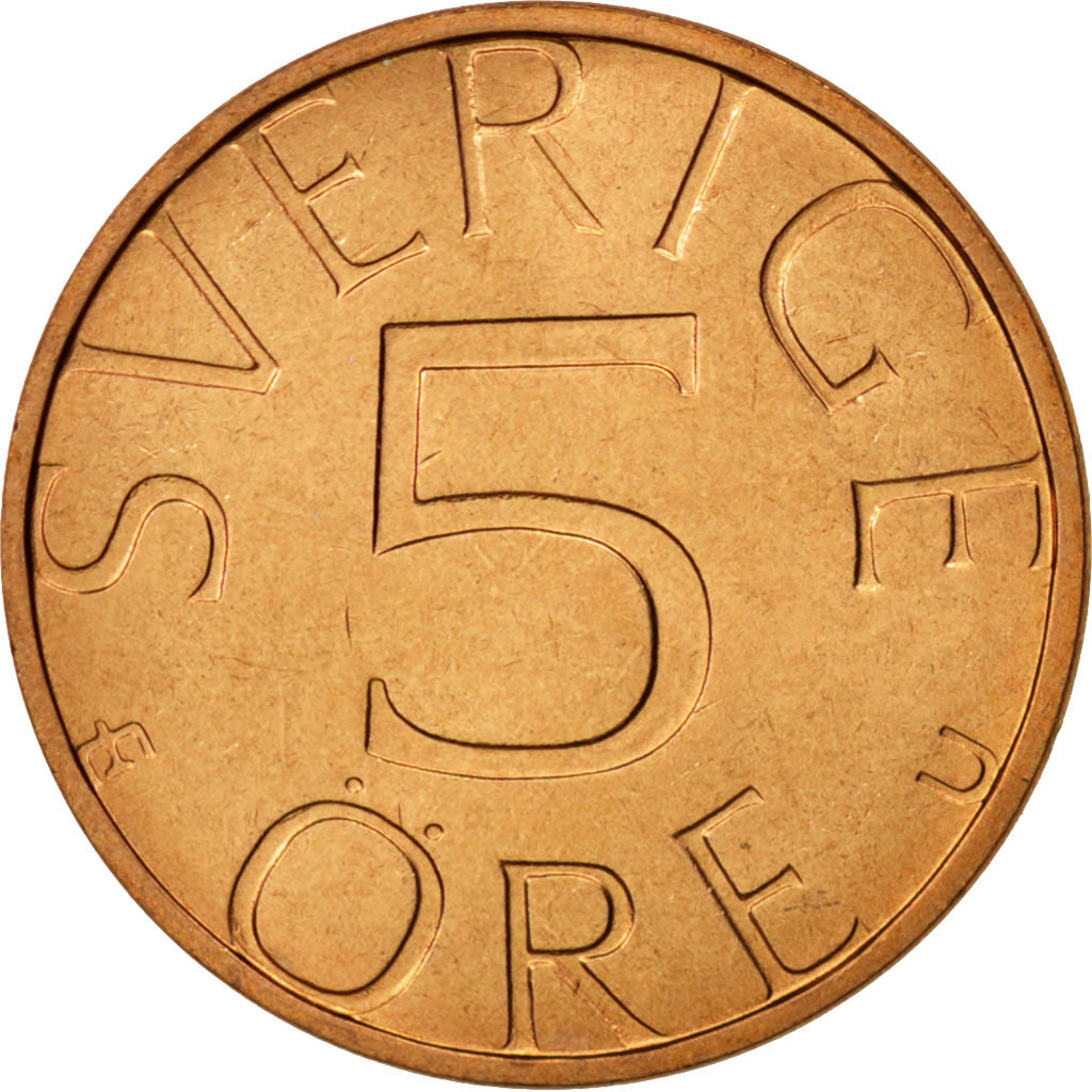 Münze, Schweden, Carl XVI Gustaf, 5 Öre, 1979, UNZ, Bronze, KM:849