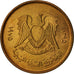 Libya, 5 Dirham, 1975, MS(60-62), Brass Clad Steel, KM:13
