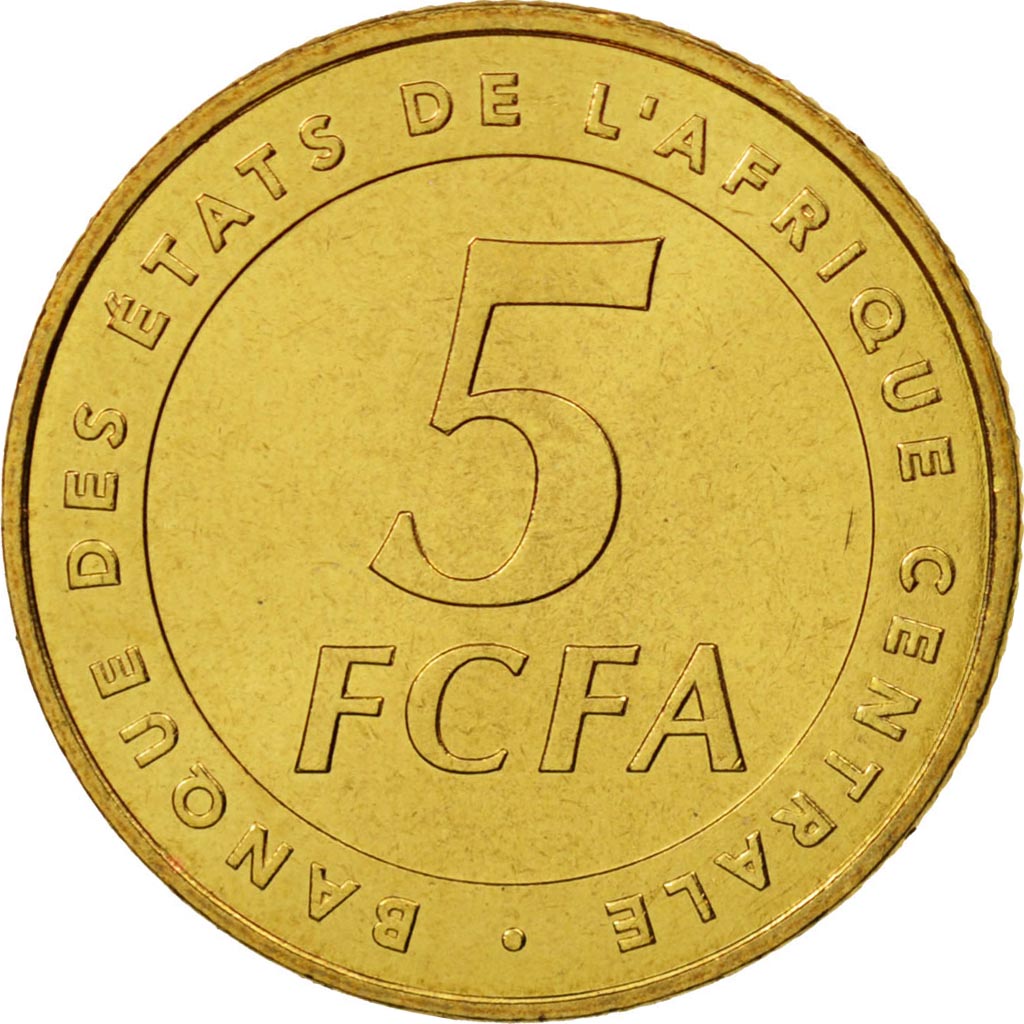 Central African States, 5 Francs, 2006, Paris, MS(63), Brass, KM:18