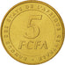 Central African States, 5 Francs, 2006, Paris, MS(63), Brass, KM:18