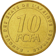 États de l'Afrique centrale, 10 Francs, 2006, Paris, SPL, Brass, KM:19