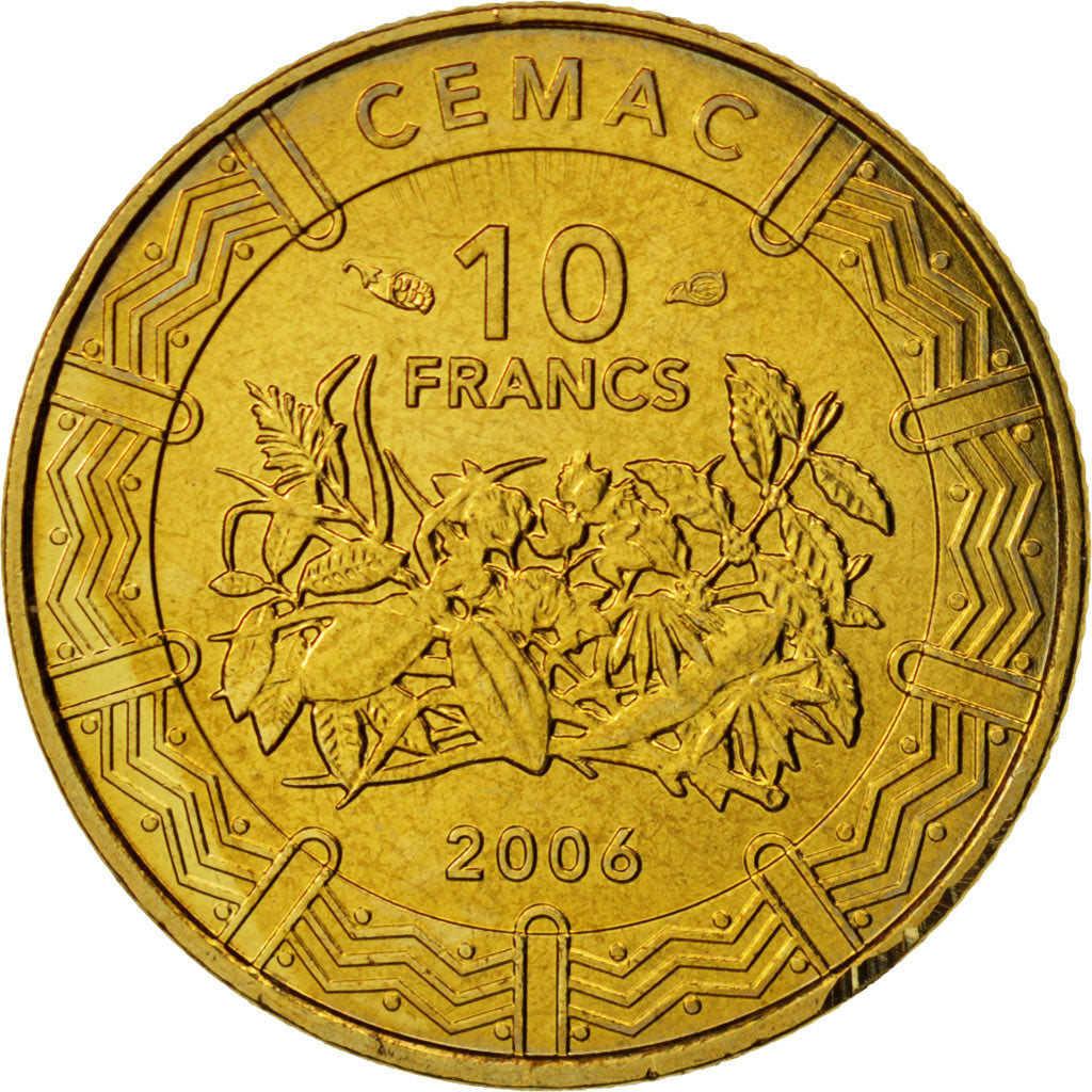 Stati dell’Africa centrale, 10 Francs, 2006, Paris, SPL, Ottone, KM:19